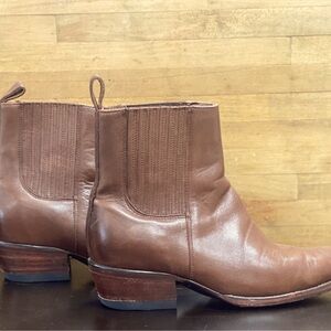 Tecovas Piper Women's Brown Leather Ankle Boots